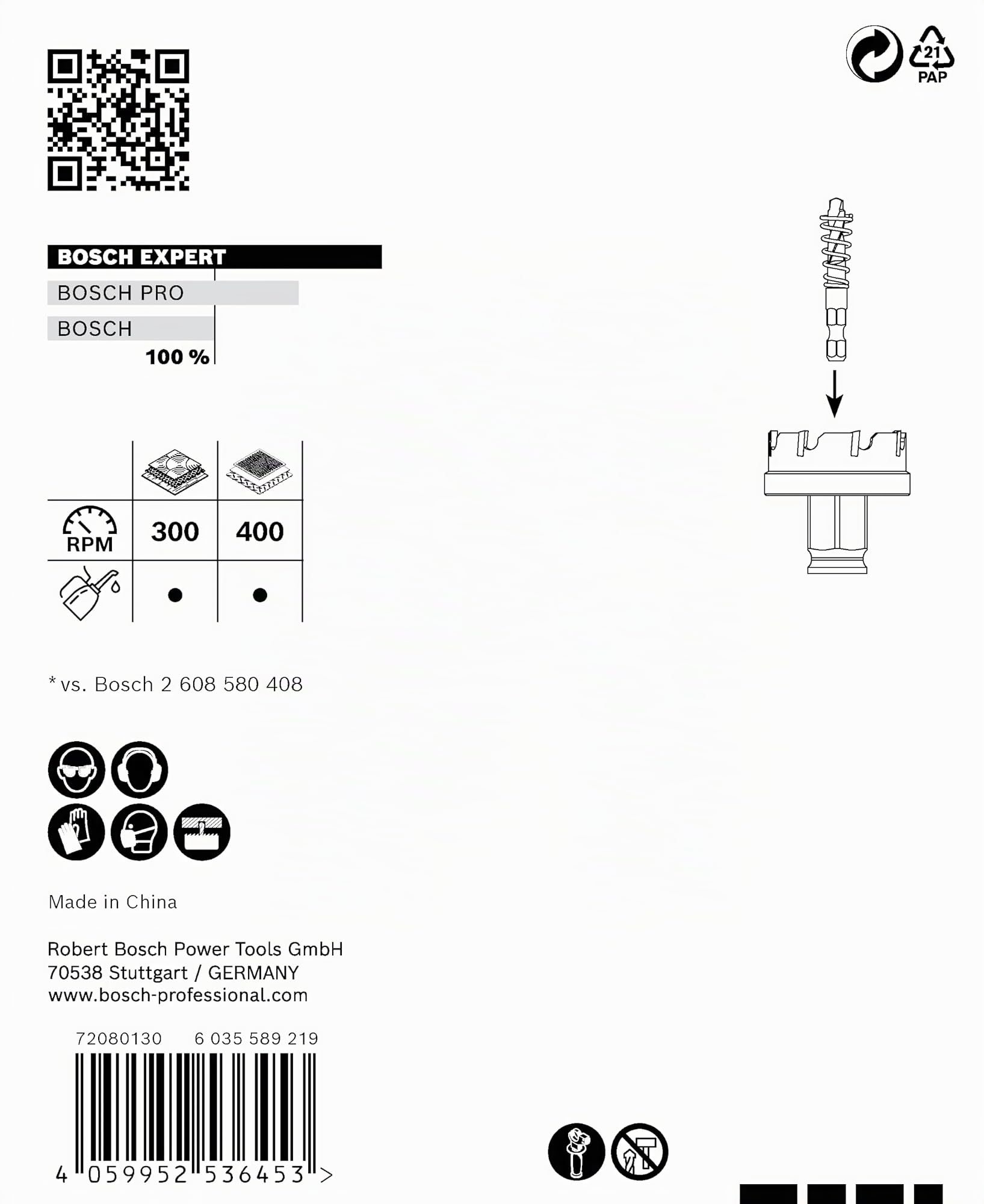 Bosch EXPERT Sheet Metal scie trépan Ø 40 mm carbure