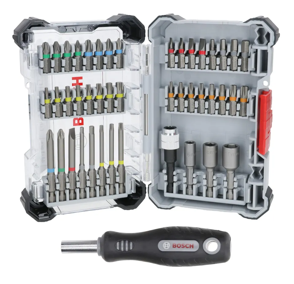 Bosch Extra Hard coffret embouts 45 pcs PH PZ acier S2
