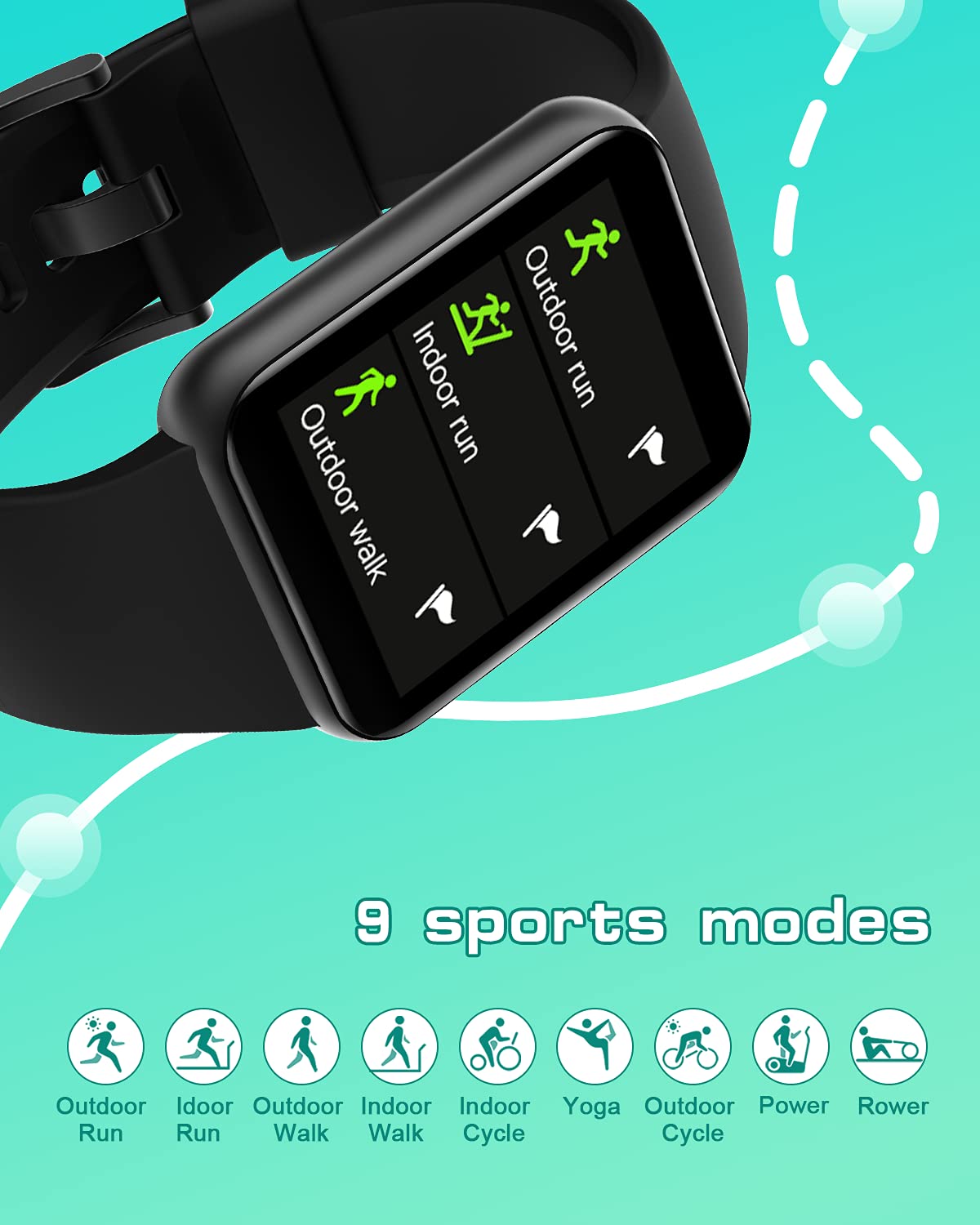 GRV montre connectée sport cardio oxymètre IP68