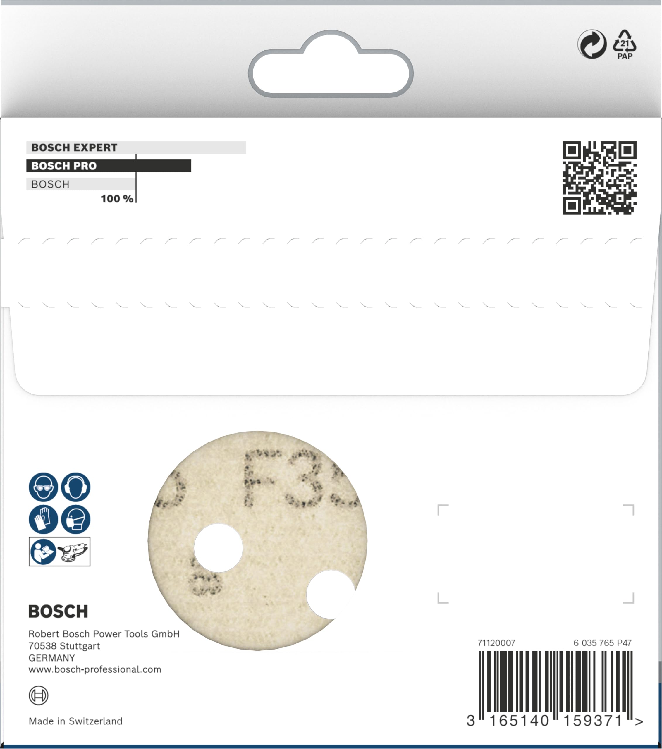 Bosch PRO F355 disque abrasif 125 mm G240 5 pcs pierre