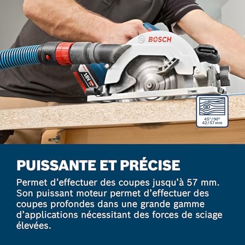 Bosch Professional GKS 18V-57 G scie circulaire sans fil 2x4,0 Ah