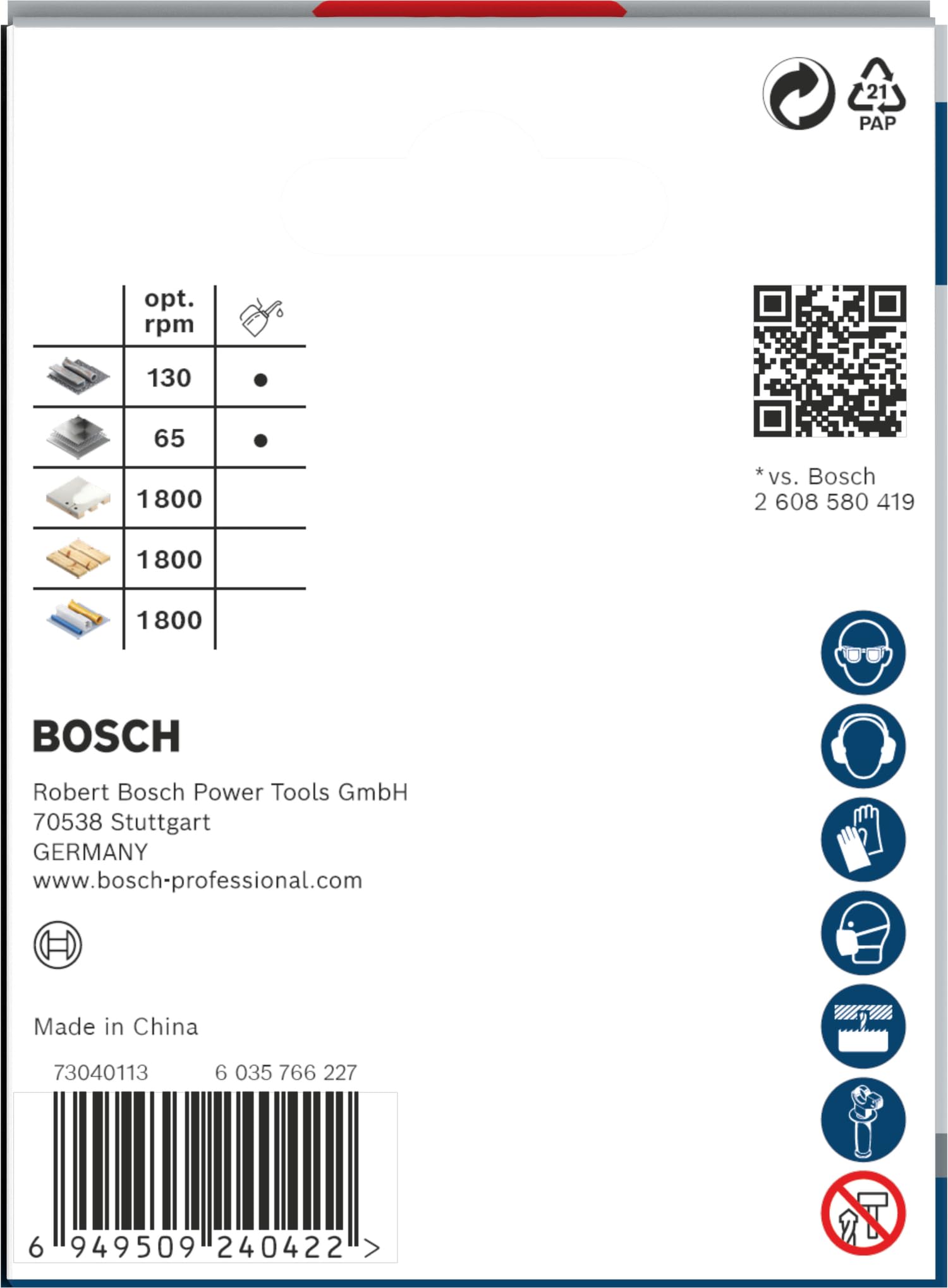 Bosch PRO Multi Material scie trépan 68 mm Power Change Plus
