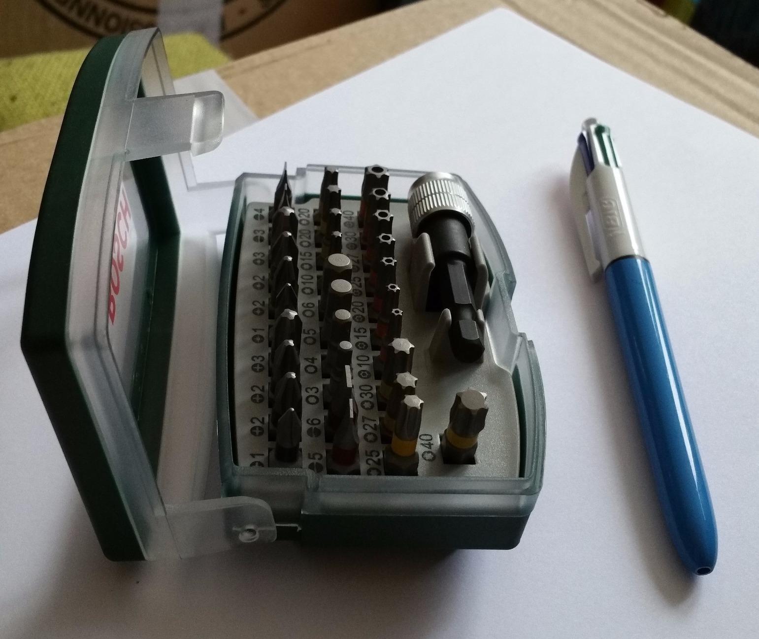 Bosch jeu embouts vissage 32 pièces code couleur tournevis