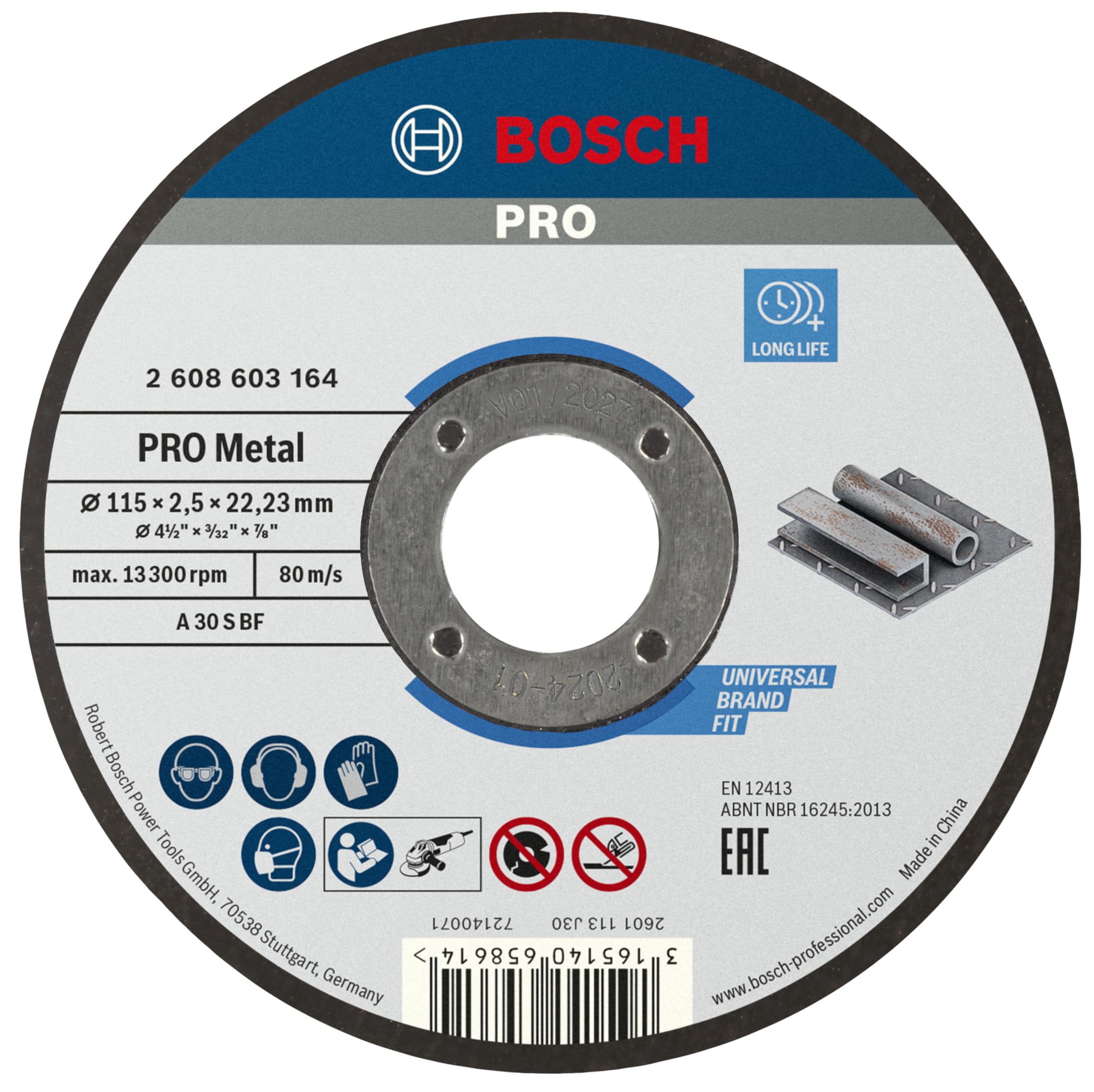 Bosch Disques à tronçonner 2608603168 disque métal 230 mm 3 mm