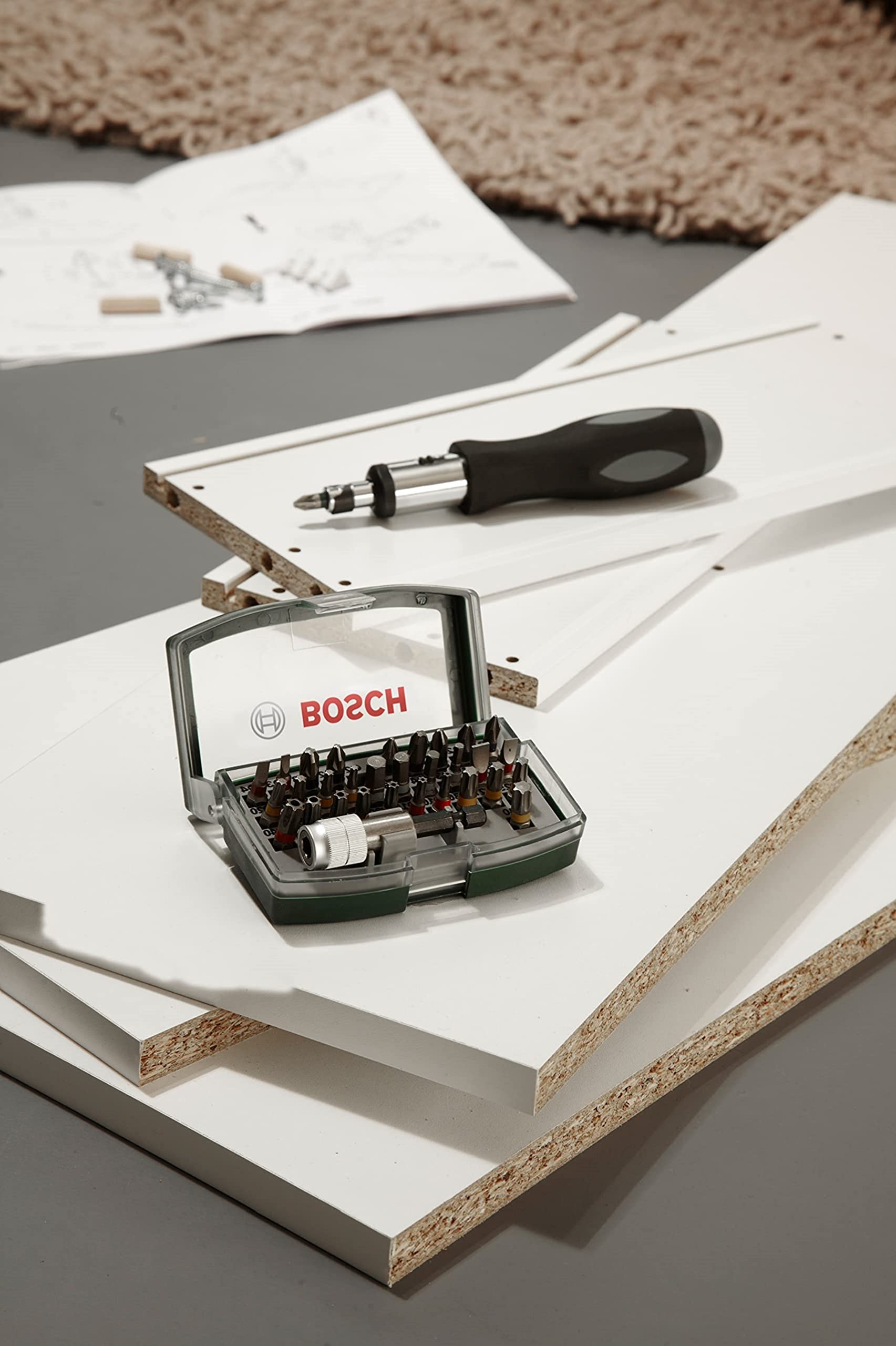 Bosch jeu embouts vissage 32 pièces code couleur tournevis