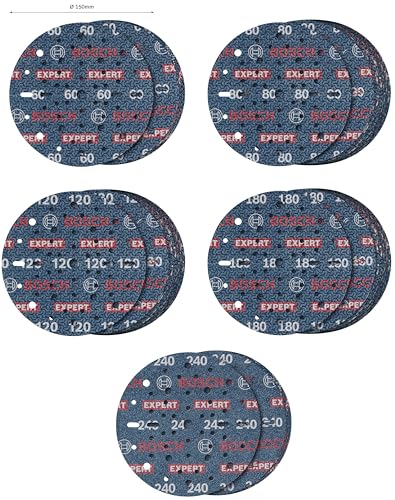 Bosch Expert O780 disque abrasif 150 mm 55 pièces assortiment