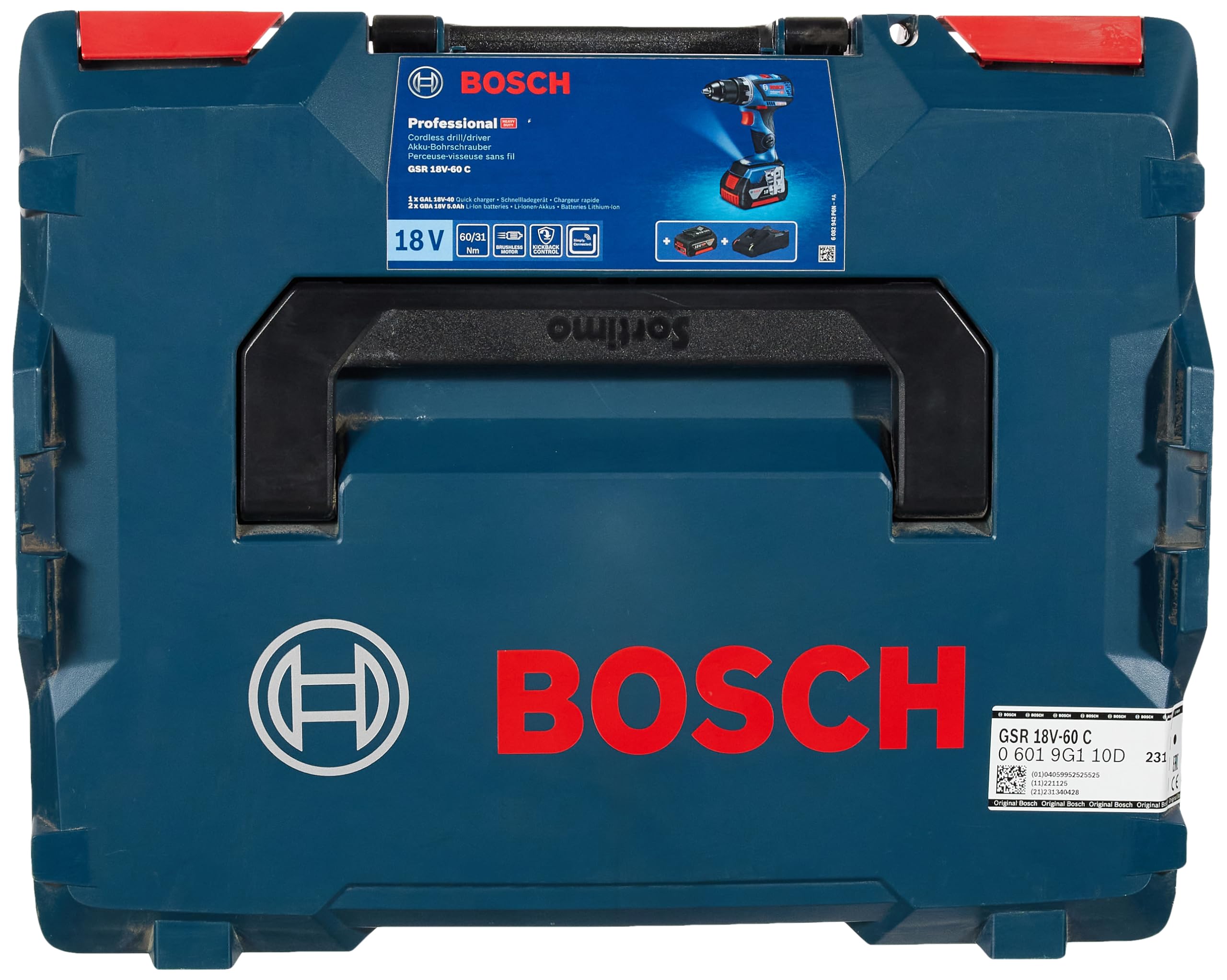 Bosch GSR 18V-60 C perceuse-visseuse 2x 5.0Ah L-BOXX