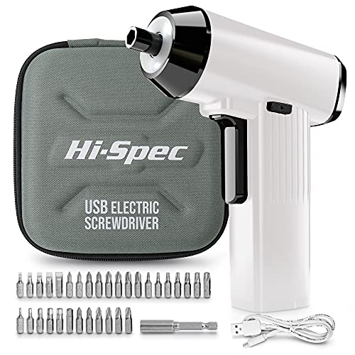 Hi-Spec visseuse sans fil 3,6V 33 embouts USB housse