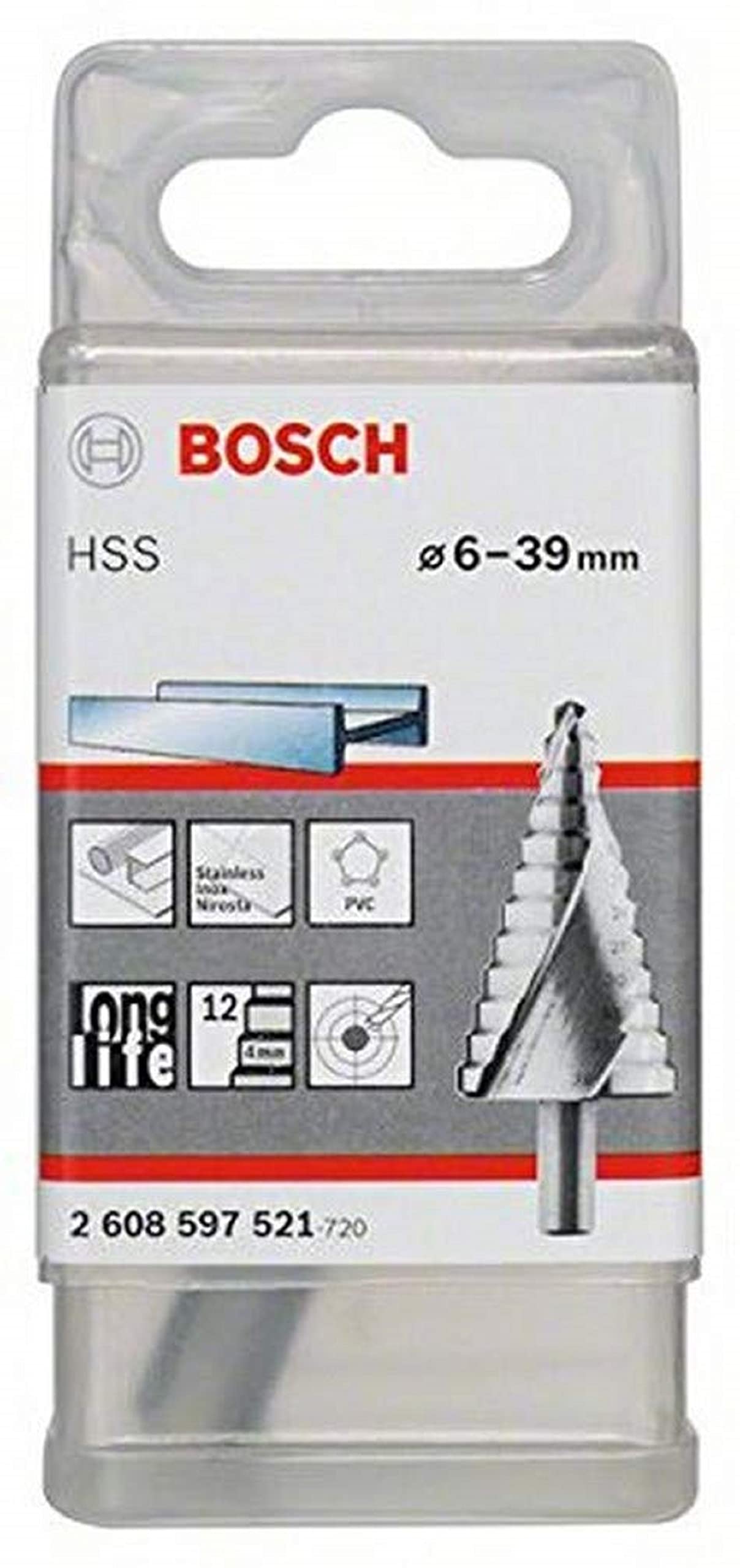 Bosch 2608597518 fraise étagée HSS 93,5 mm queue 3 pans