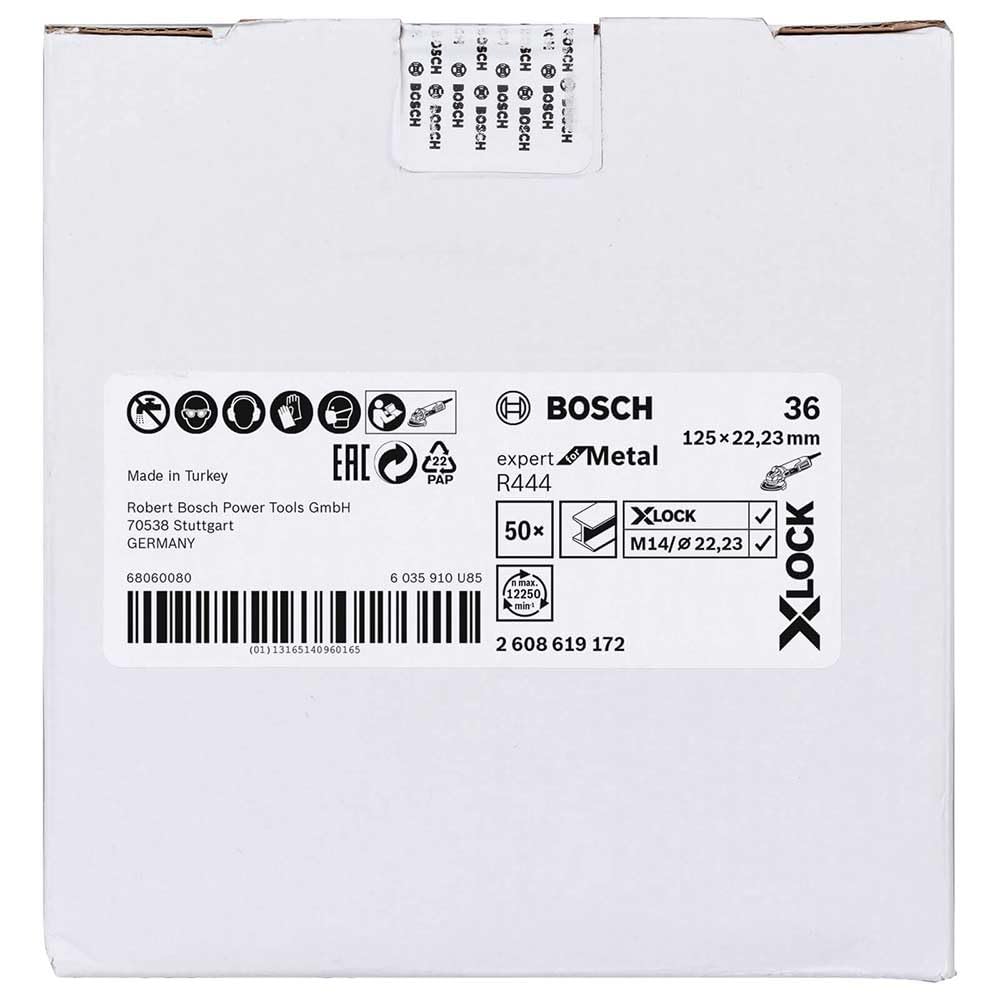 Bosch Expert Disque fibre métal 125 mm grain 36 X-LOCK