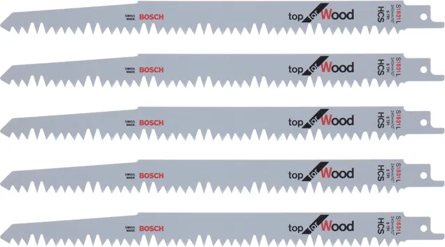 Bosch S 1531 L lames scie sabre bois 240 mm 5 pièces