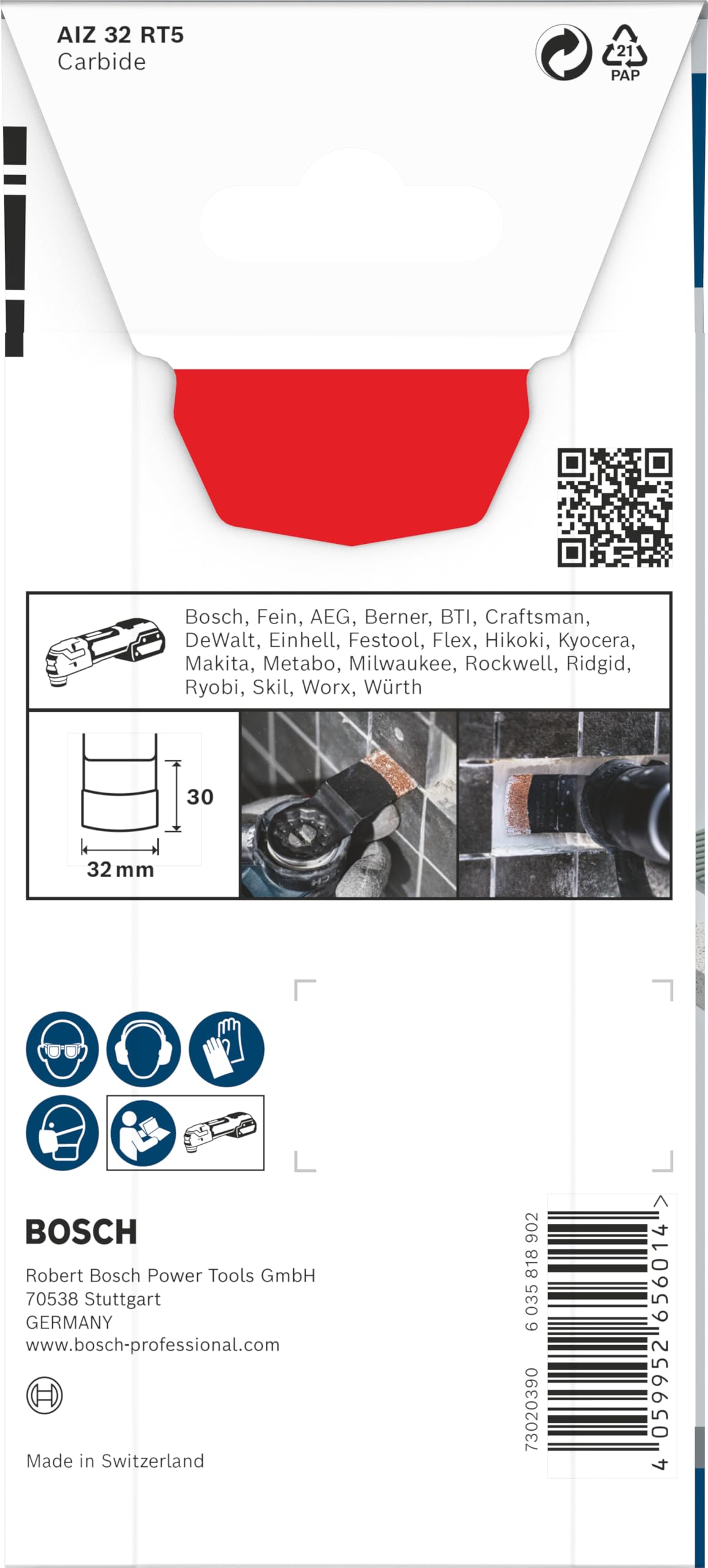 Bosch PRO AIZ 32 RT5 lame multifonction carbure