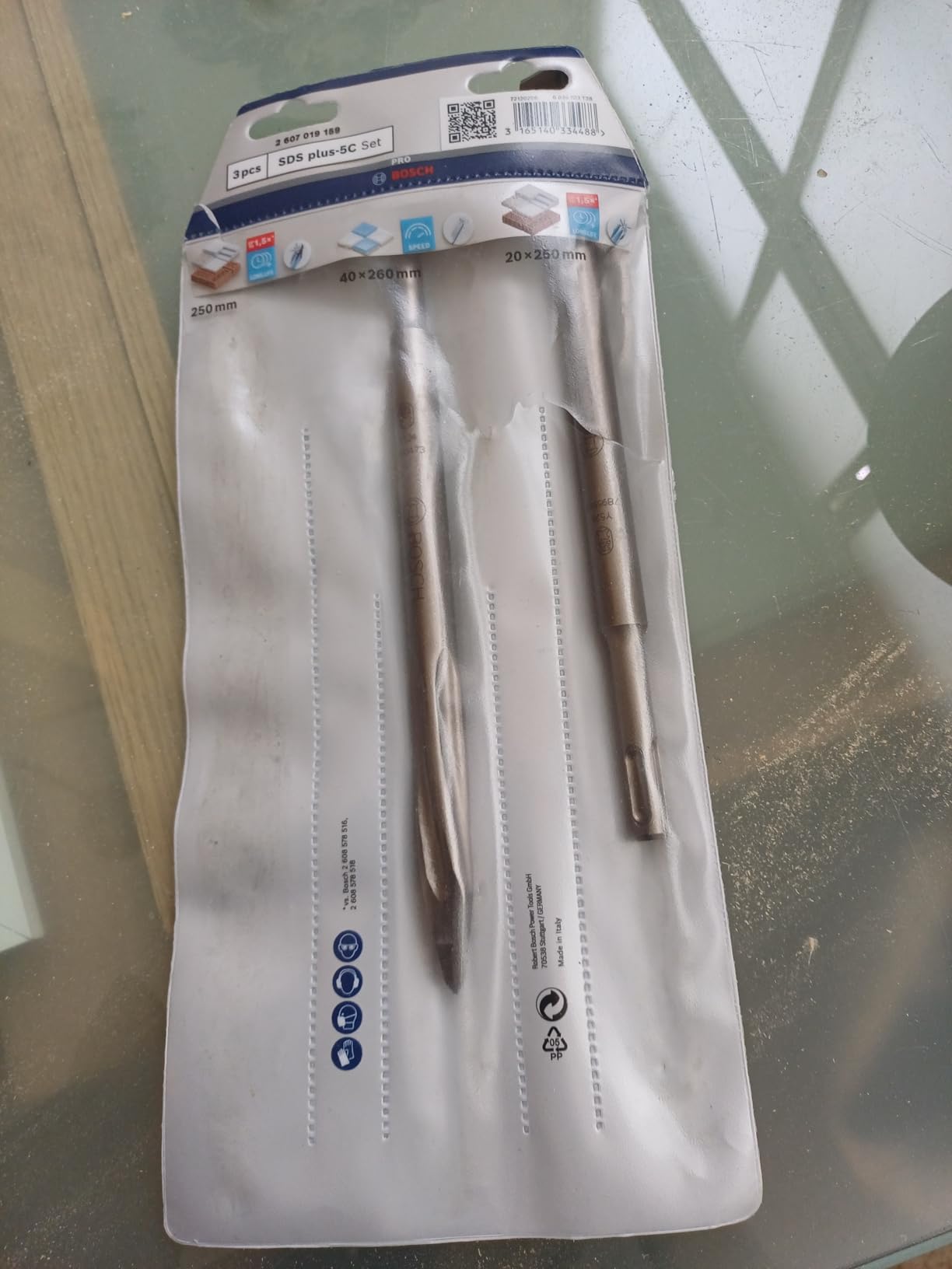 Bosch Burins 2607019159 coffret SDS Plus 3 burins béton carrelage