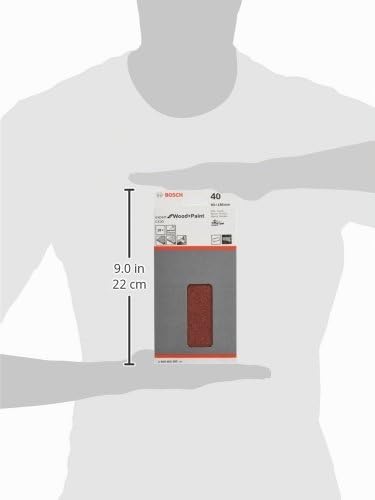 Bosch C430 feuille abrasive 93x186 mm grain 40 lot 10