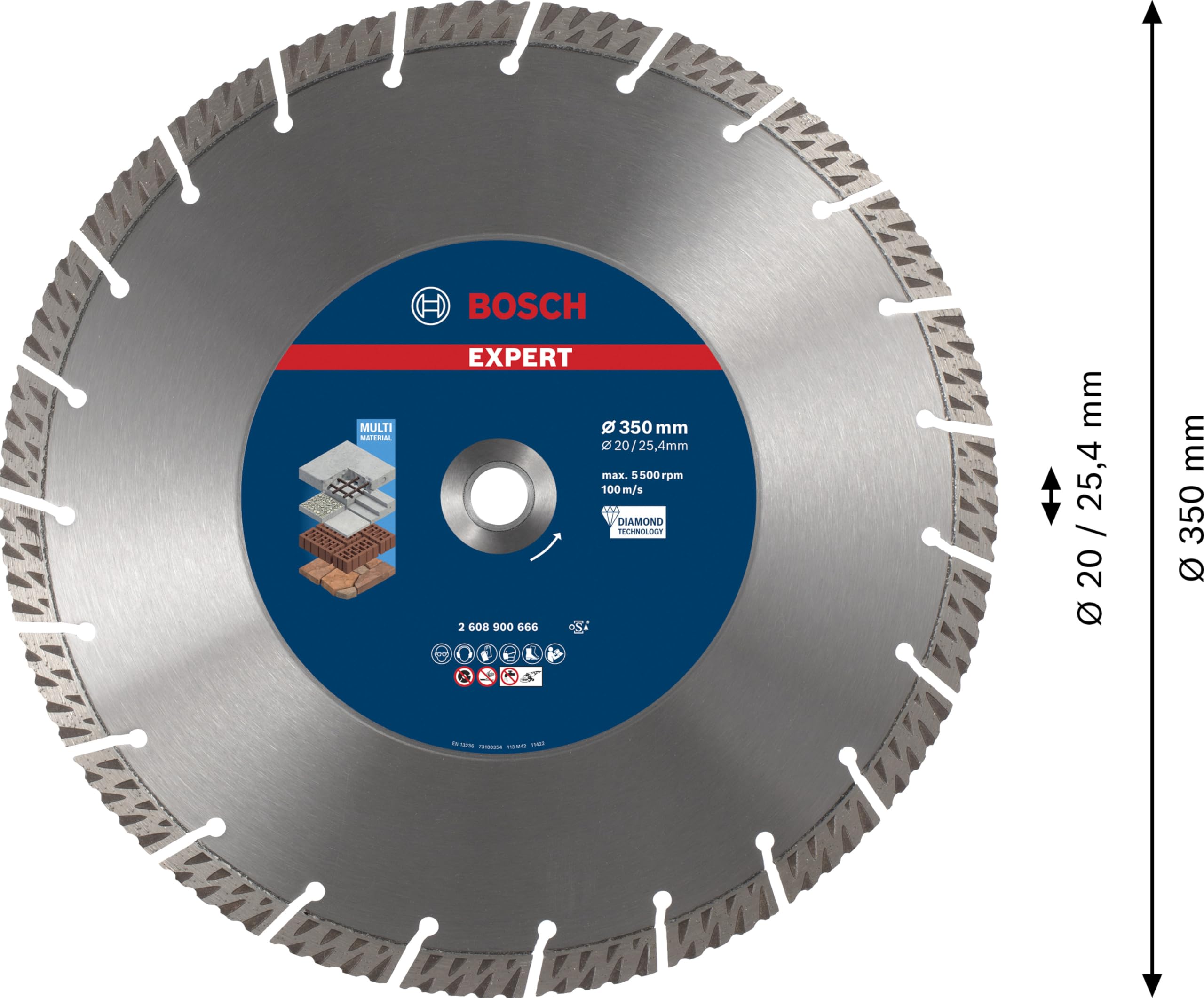 Bosch EXPERT disque diamant béton Ø350 mm Multi Material