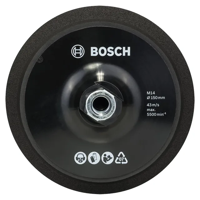Bosch Abrasifs plateau ponçage M14 150 mm auto-agrippant