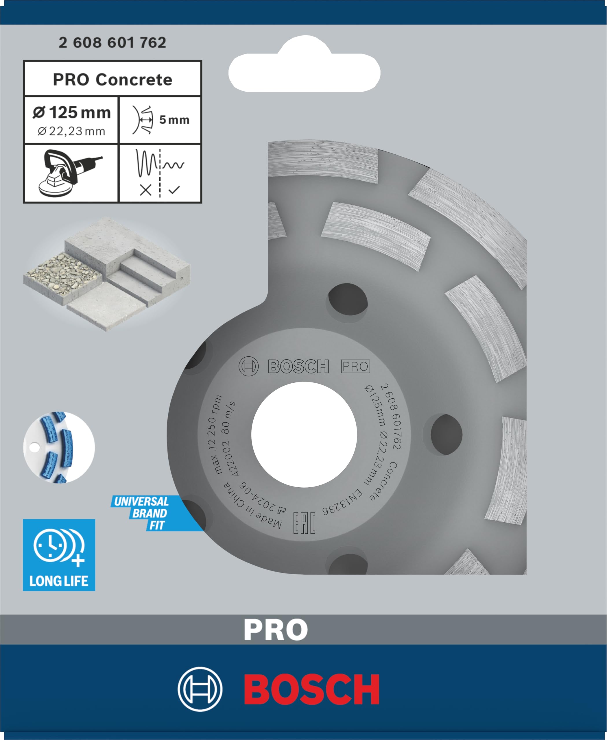 Bosch Meule assiette diamant béton 125 mm