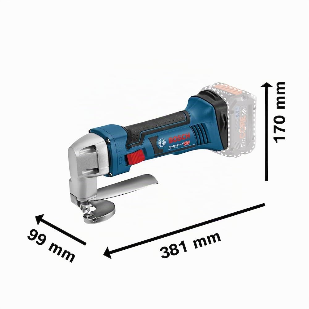 Bosch GSC 18V-16 cisaille tole sans fil 18V carton