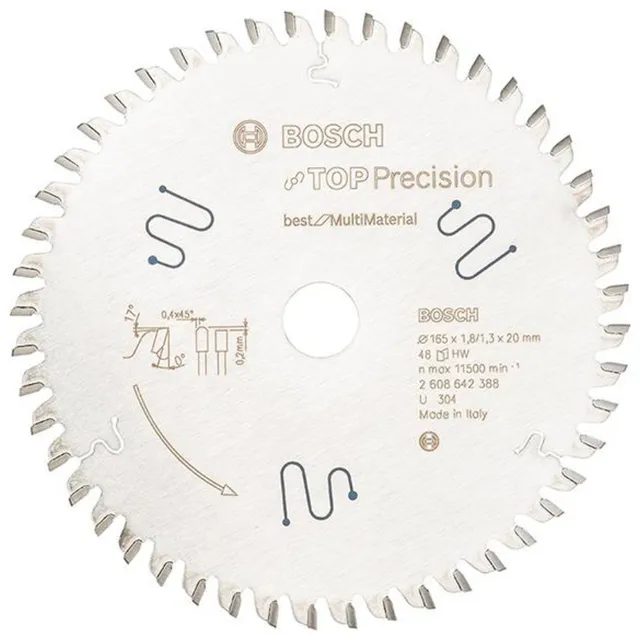 Bosch Top Precision Lame Scie Circulaire 165x20 56 dents