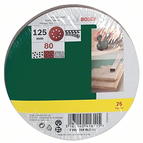 Bosch Abrasifs 25 disques excentrique 125 mm grain 80
