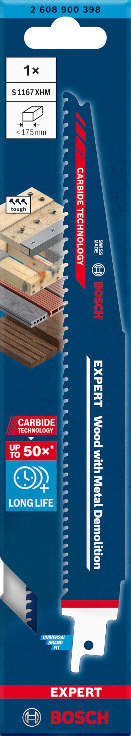 Bosch EXPERT S1167XHM lame sabre 225 mm carbure