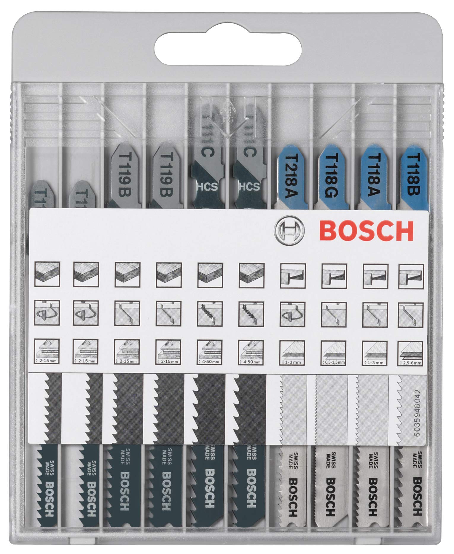 Bosch Basic lames scie sauteuse bois métal lot 10