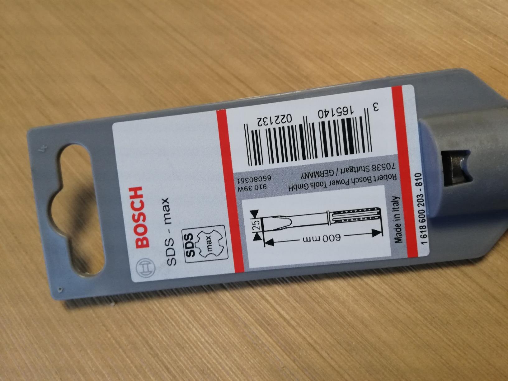 Bosch Burin plat SDS-Max 25 x 600 mm béton