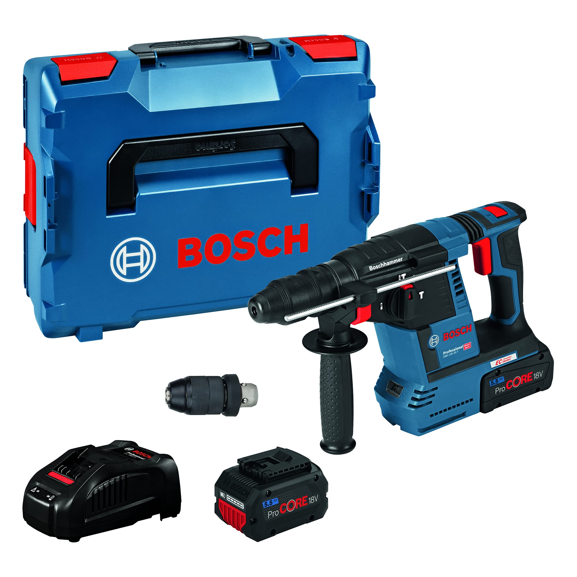 Bosch Professional GBH 18V-26 F perforateur SDS plus kit 2 batteries