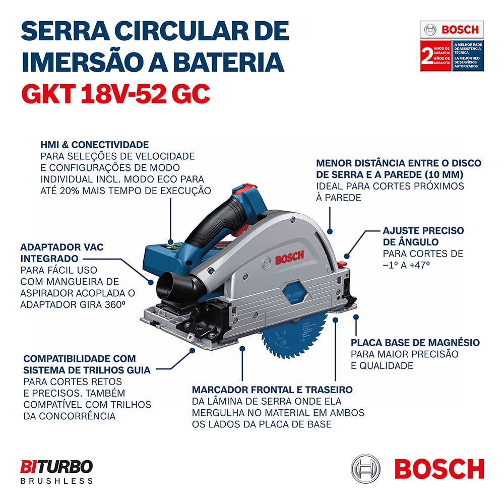Bosch GKT 18V-52 GC scie plongeante 18V 140 mm L-BOXX