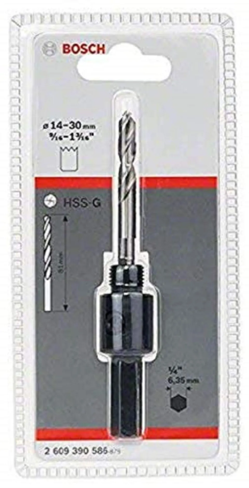 Bosch Adaptateur six pans 2609390586 14-30 mm scie cloche