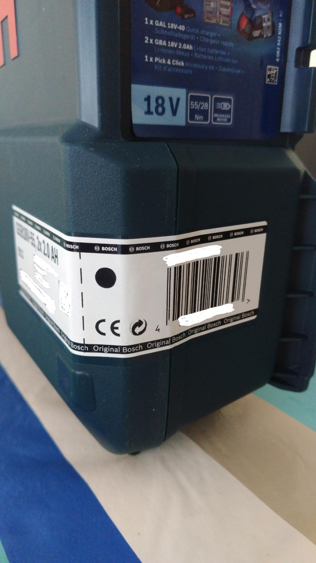 Bosch GSB 18V-55 perceuse visseuse 55 Nm 2 batteries