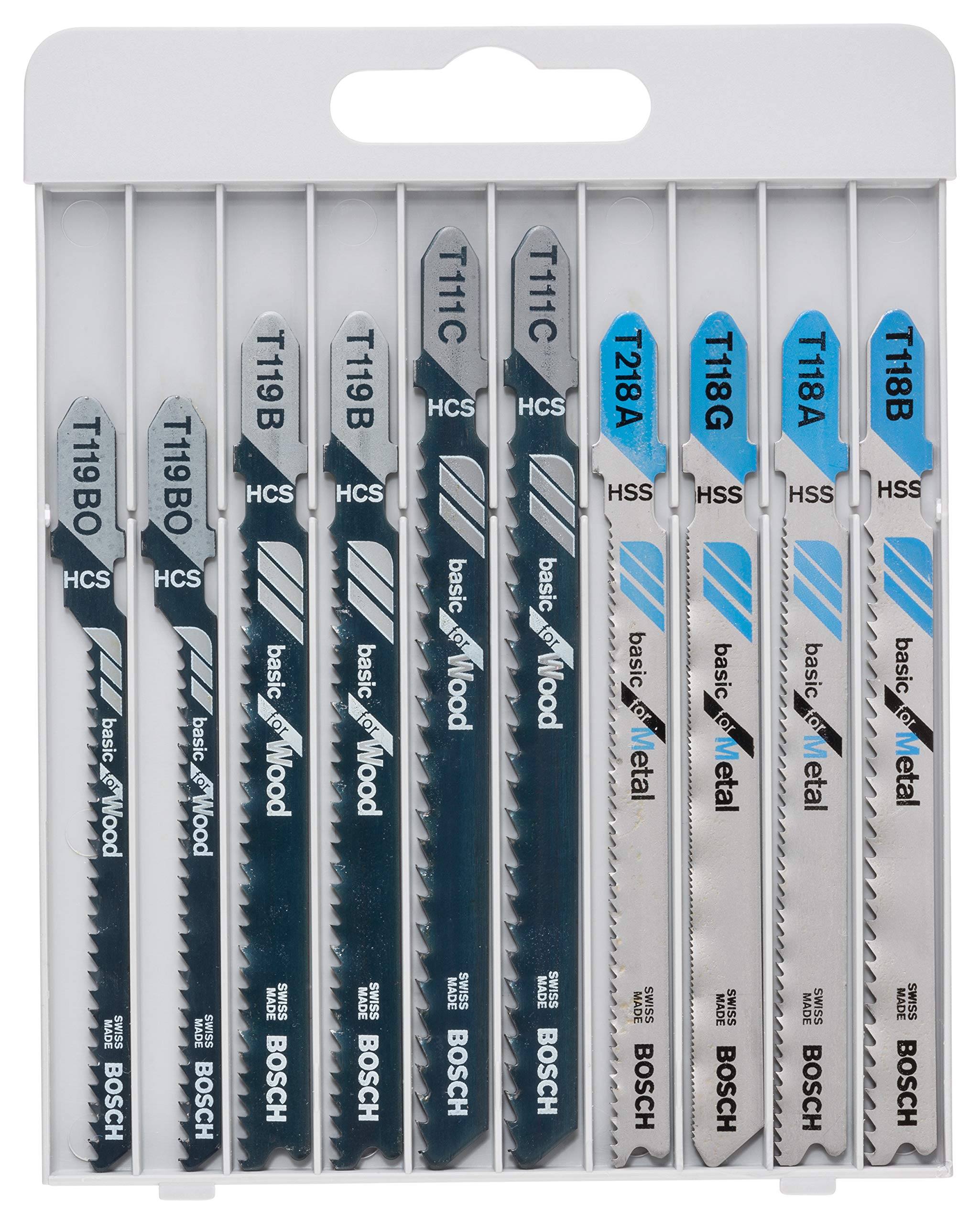 Bosch Basic lames scie sauteuse bois métal lot 10