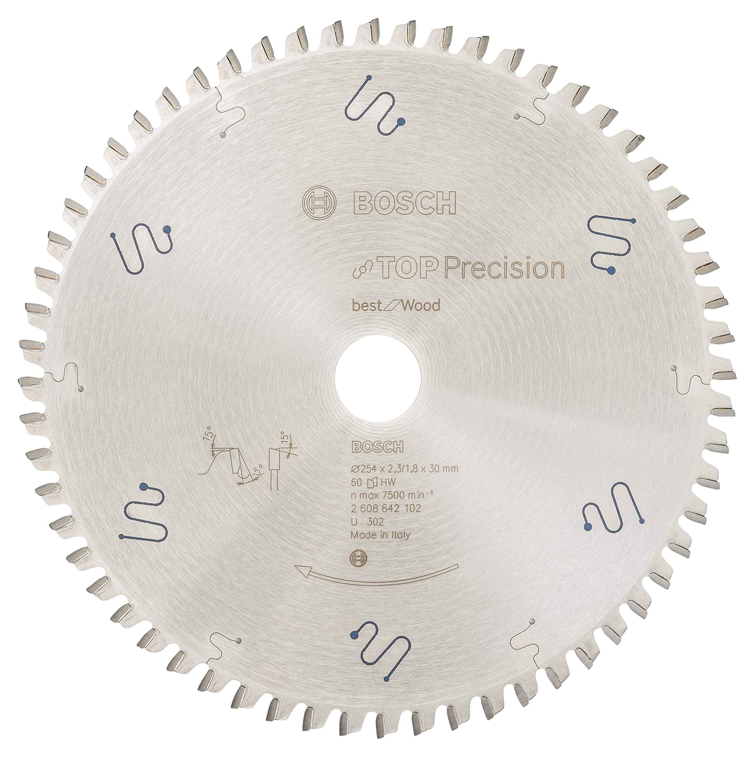 Bosch 2608642103 lame scie circulaire 305 mm 72 dents bois