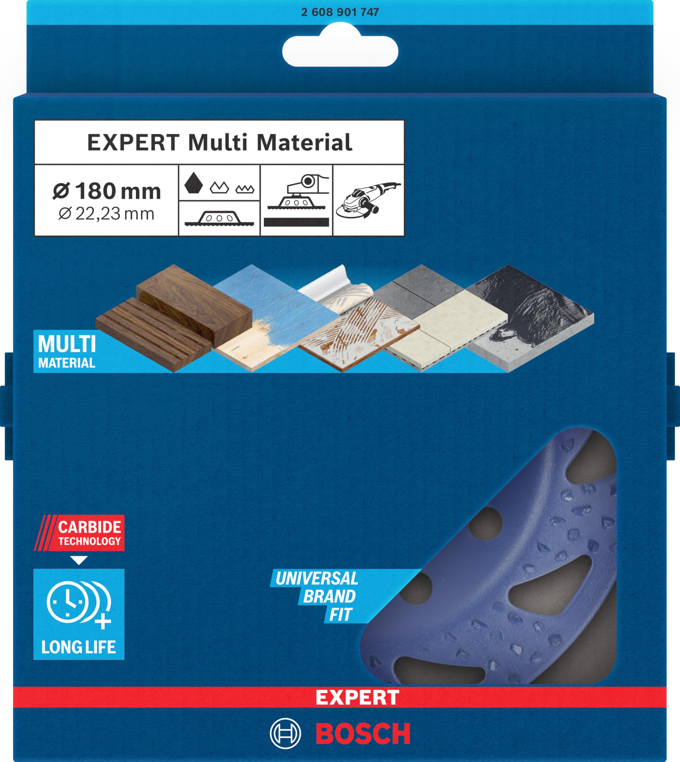 Bosch EXPERT meule assiette carbure 180 mm rugueuse