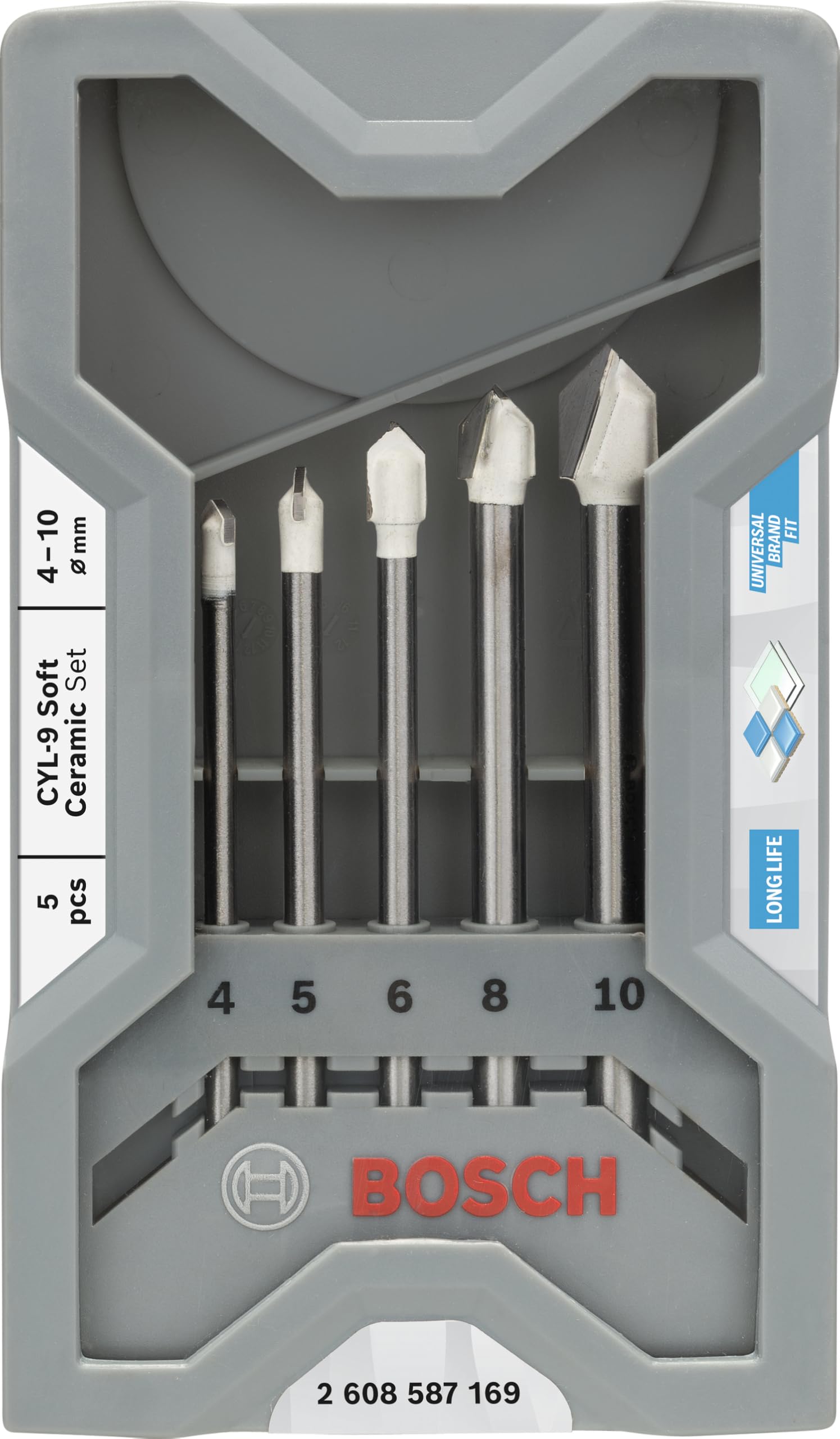 Bosch Forets CYL-9 Jeu forets carrelage 4-10 mm 5 pcs
