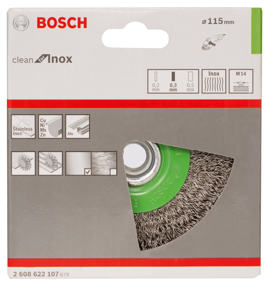 Bosch PRO brosse circulaire inox 115 mm 0,3 mm M14