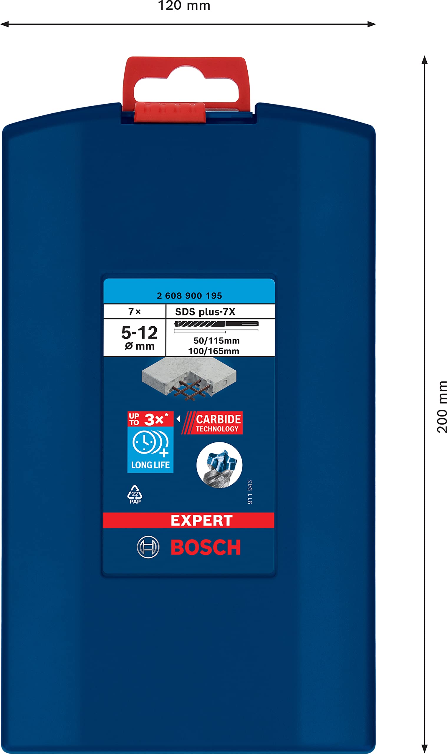 Bosch Expert SDS Plus-7X coffret 7 forets béton 5-12 mm