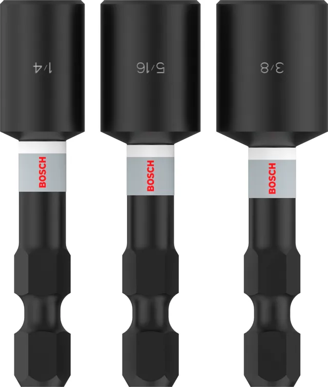 Bosch PRO Nutsetter douille à choc 1/4" 5/16" 3/8" lot 3