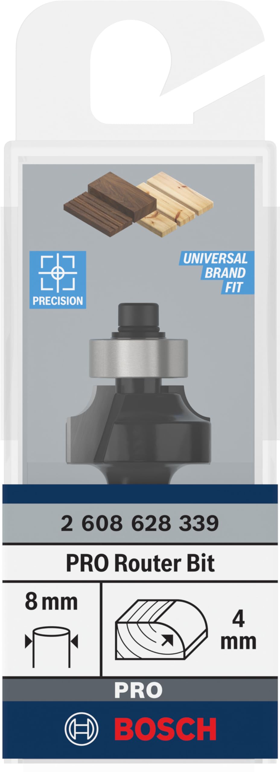 Bosch PRO fraise à arrondir R4 queue 8 mm pour bois