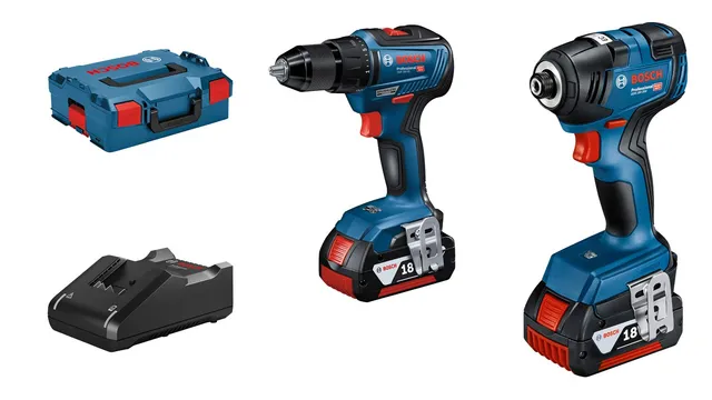 Bosch GDR 18V-200 + GSR 18V-55 set 18V 2x4Ah L-BOXX