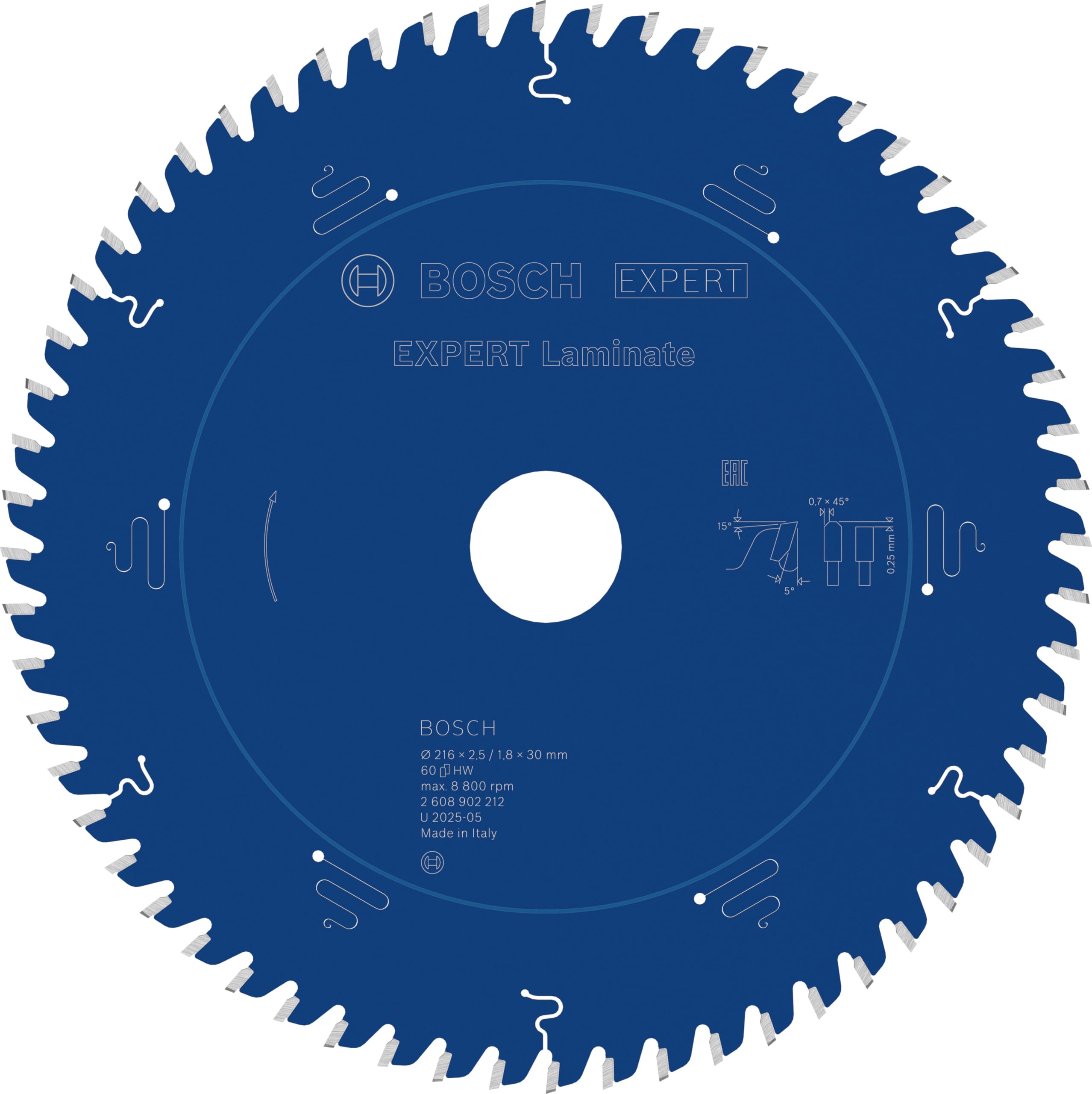 Bosch EXPERT Laminate lame scie circulaire 216x30 T60