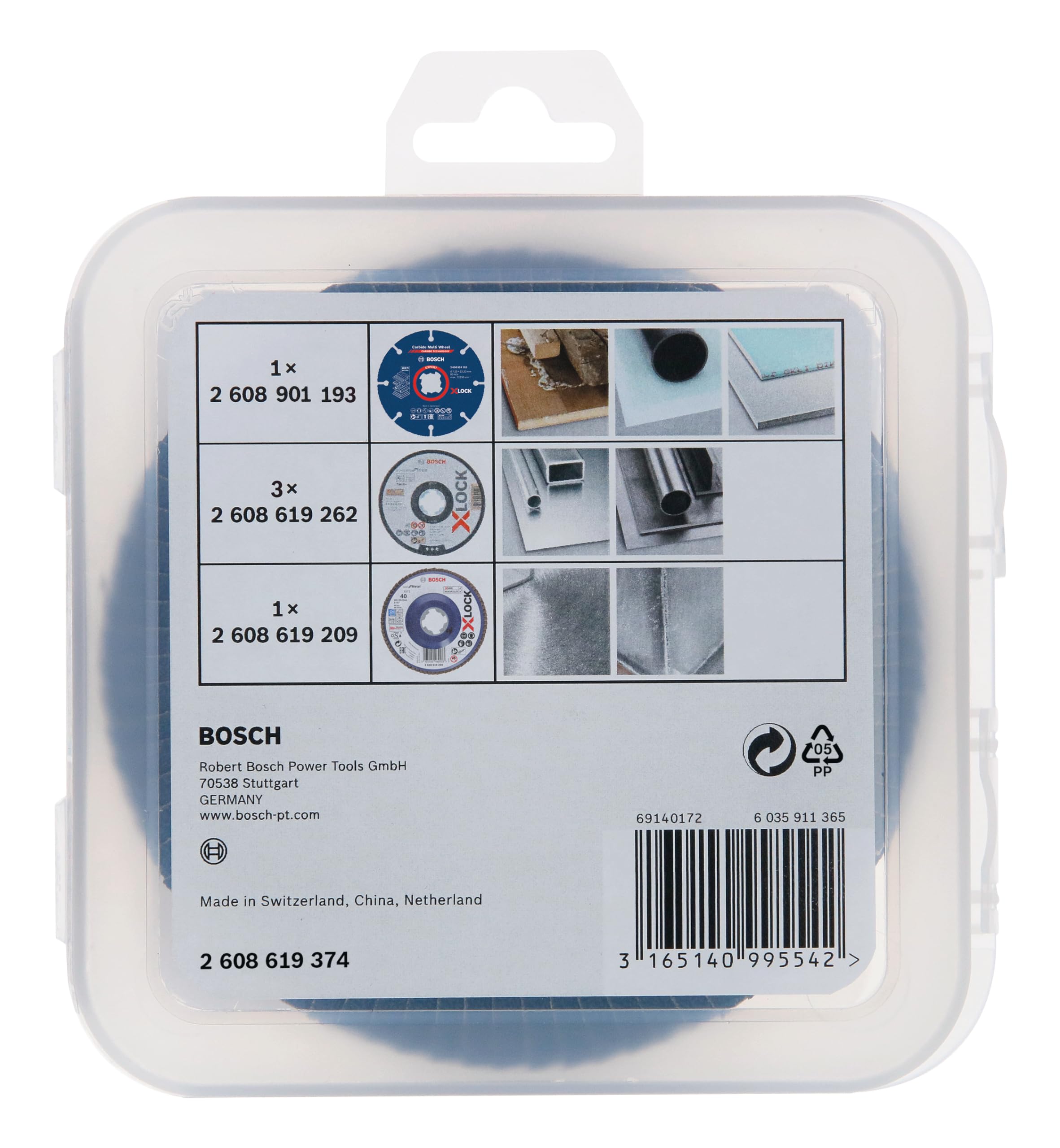 Bosch PRO Cutting Grinding coffret disques X-Lock 125 mm 5x