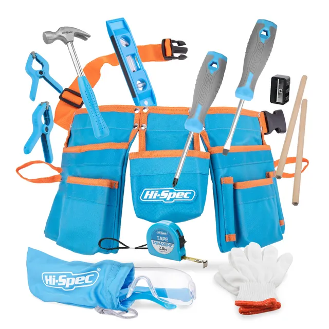 Hi-Spec KIDS Series ceinture outils enfant bleue 16p