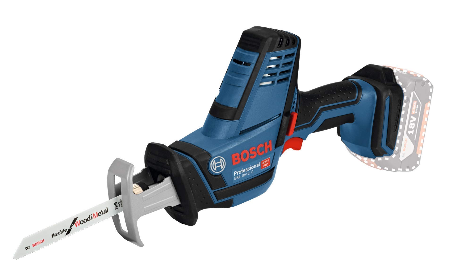 Bosch GSA 18 V-LI C scie sabre 18V L-BOXX 3 lames