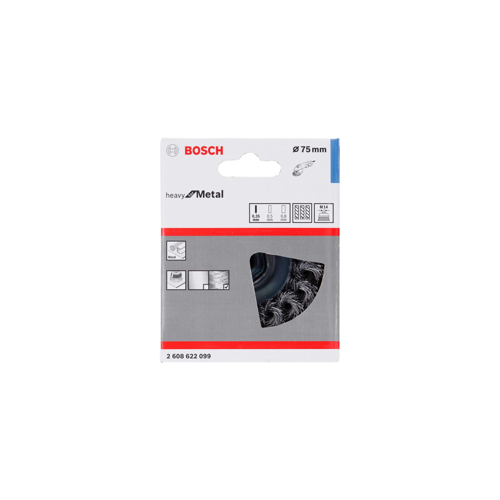 Bosch PRO Steel Brosse Boisseau 75 mm M14 Acier
