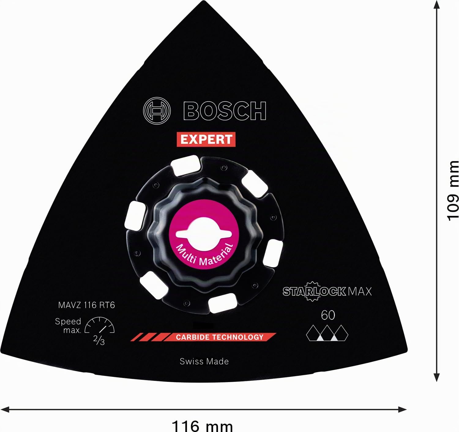 Bosch MAVZ 116 RT6 plateau ponçage grain 60 carbure