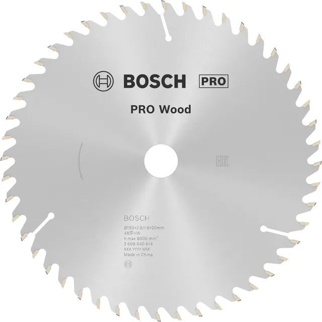 Bosch PRO Wood lame scie circulaire 190 mm 48 dents