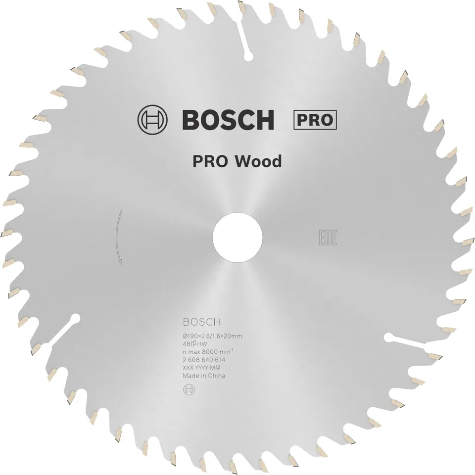 Bosch PRO Wood lame scie circulaire 190 mm 48 dents