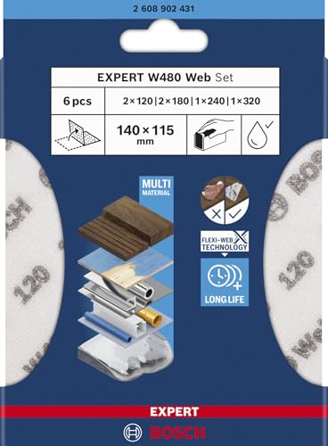 Bosch Expert W480 assortiment 6 feuilles 115x140 mm