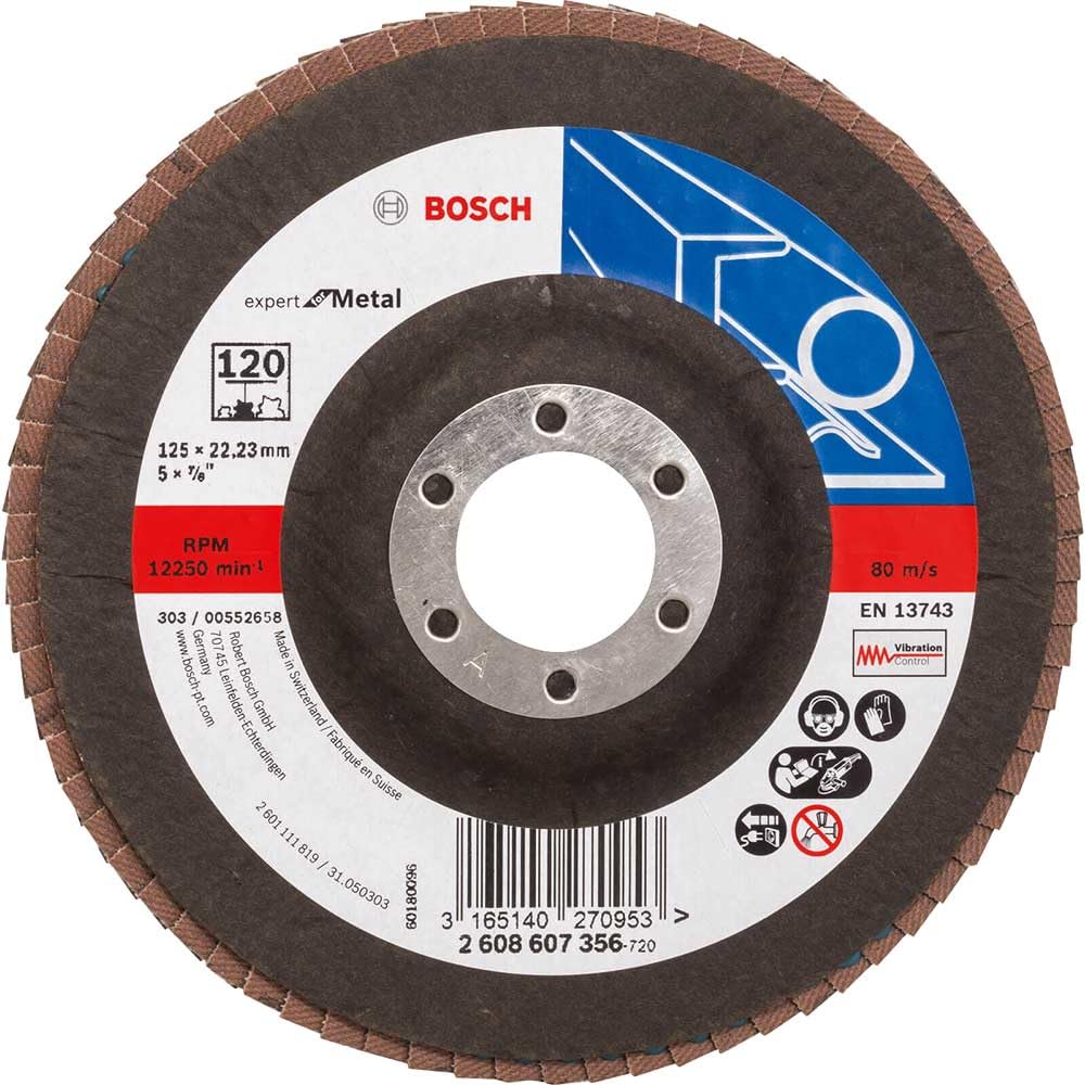 Bosch X551 disque à lamelles 125 mm grain 80 métal